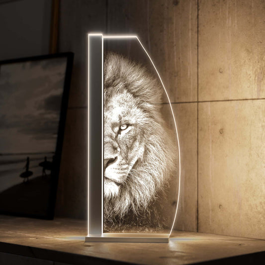 Tischleuchte Face the Lion by LUVERRE, dimmbar
