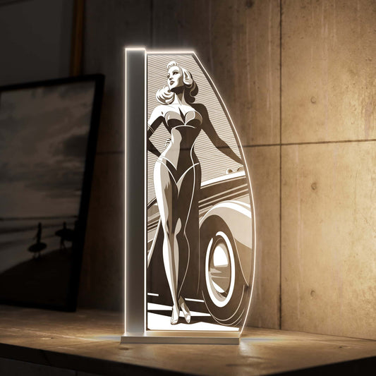 Tischleuchte Retro Style Woman by LUVERRE, dimmbar