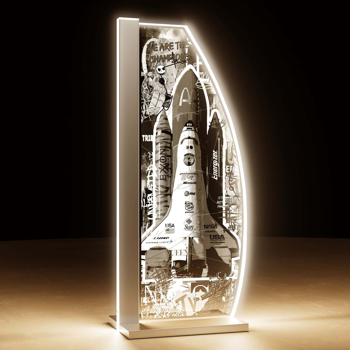 Tischleuchte Banksy Rocket Power by LUVERRE, dimmbar