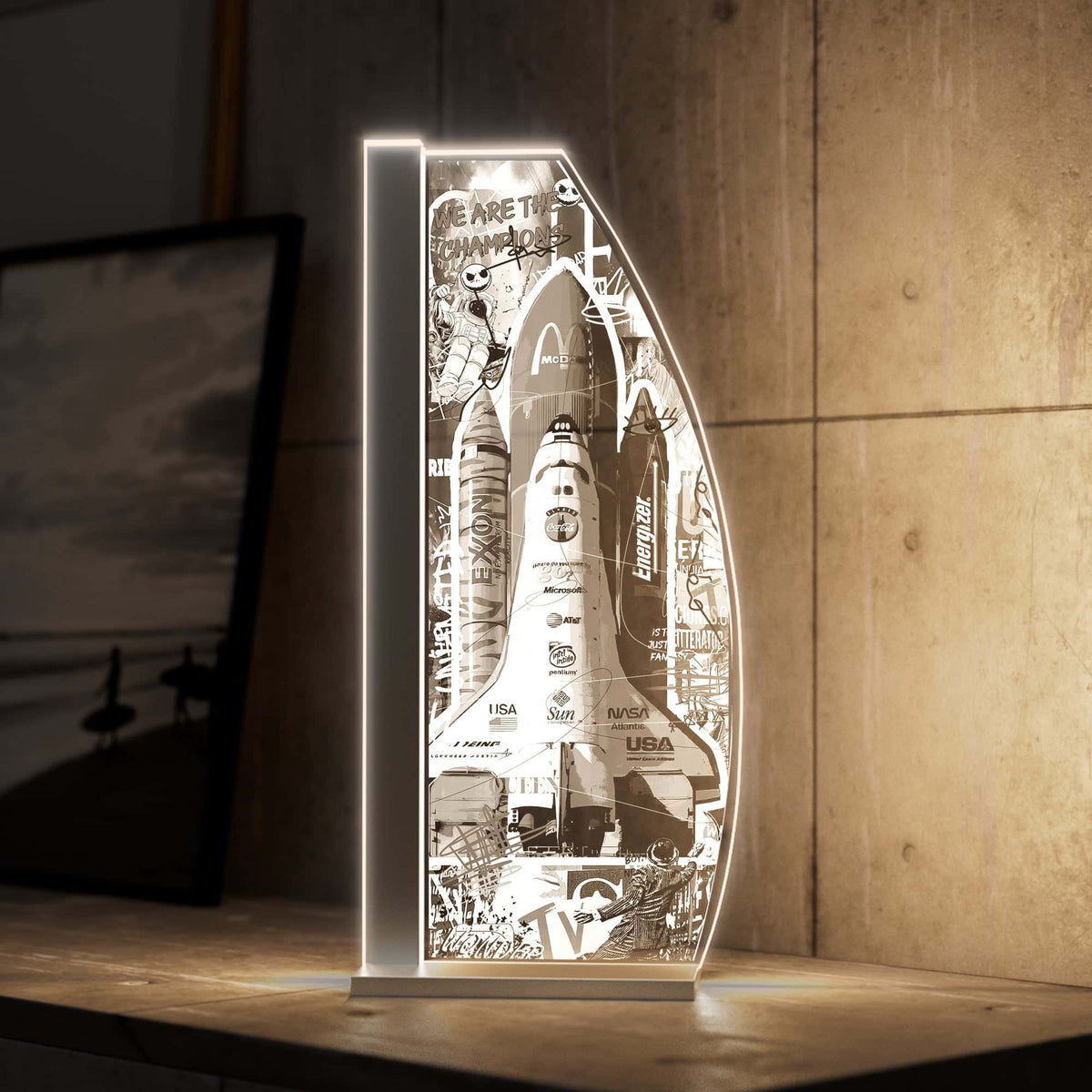 Tischleuchte Banksy Rocket Power by LUVERRE, dimmbar