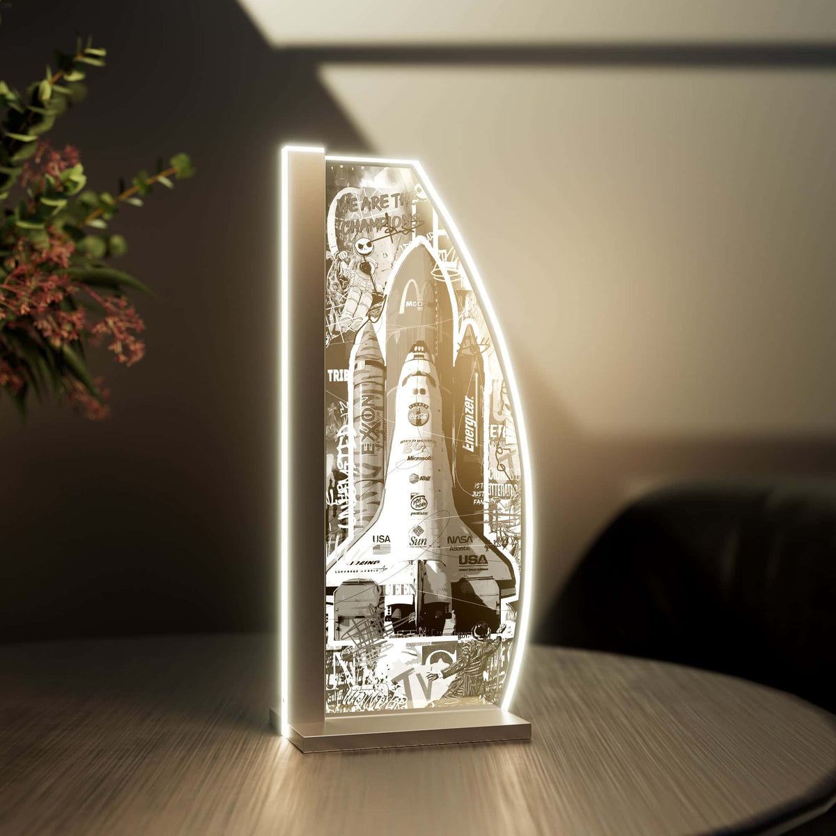 Tischleuchte Banksy Rocket Power by LUVERRE, dimmbar