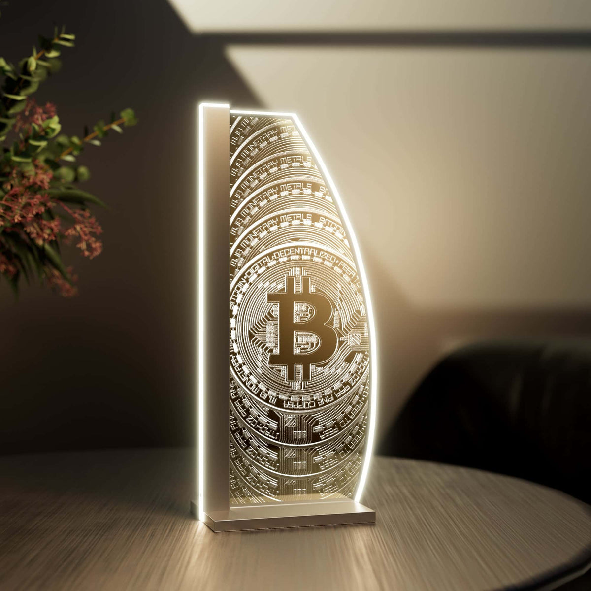 Tischleuchte Bitcoin Goldrush by LUVERRE, dimmbar