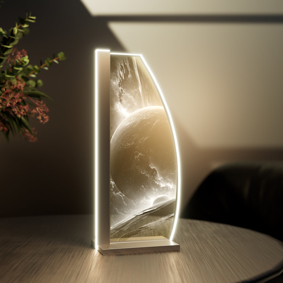 Tischleuchte Zeitloses Weltall by LUVERRE, dimmbar