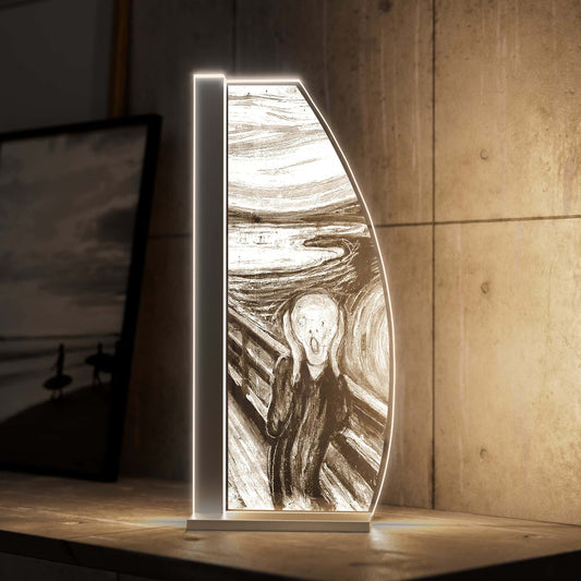 Tischleuchte DER SCHREI, Edvard Munch by LUVERRE, dimmbar