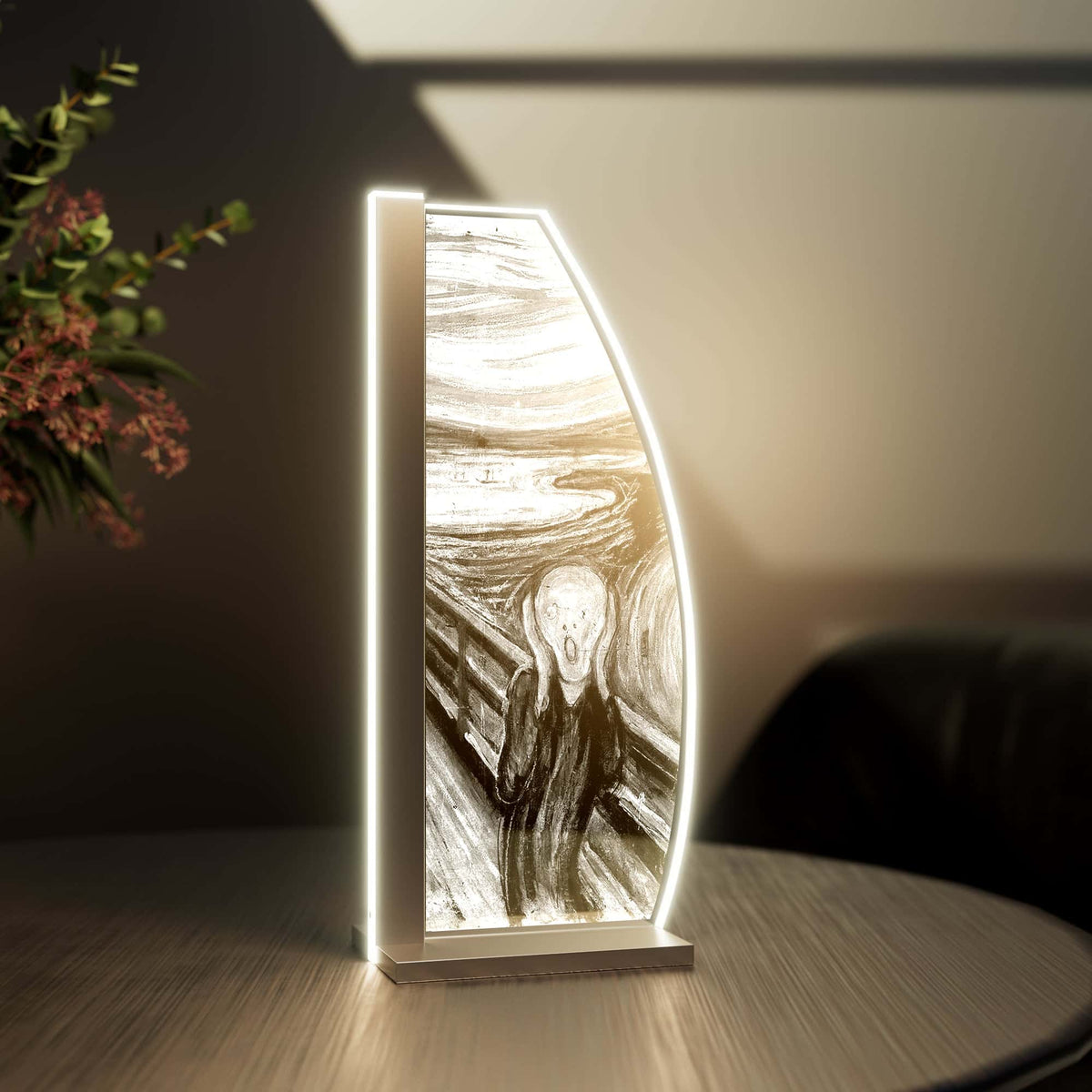 Tischleuchte DER SCHREI, Edvard Munch by LUVERRE, dimmbar
