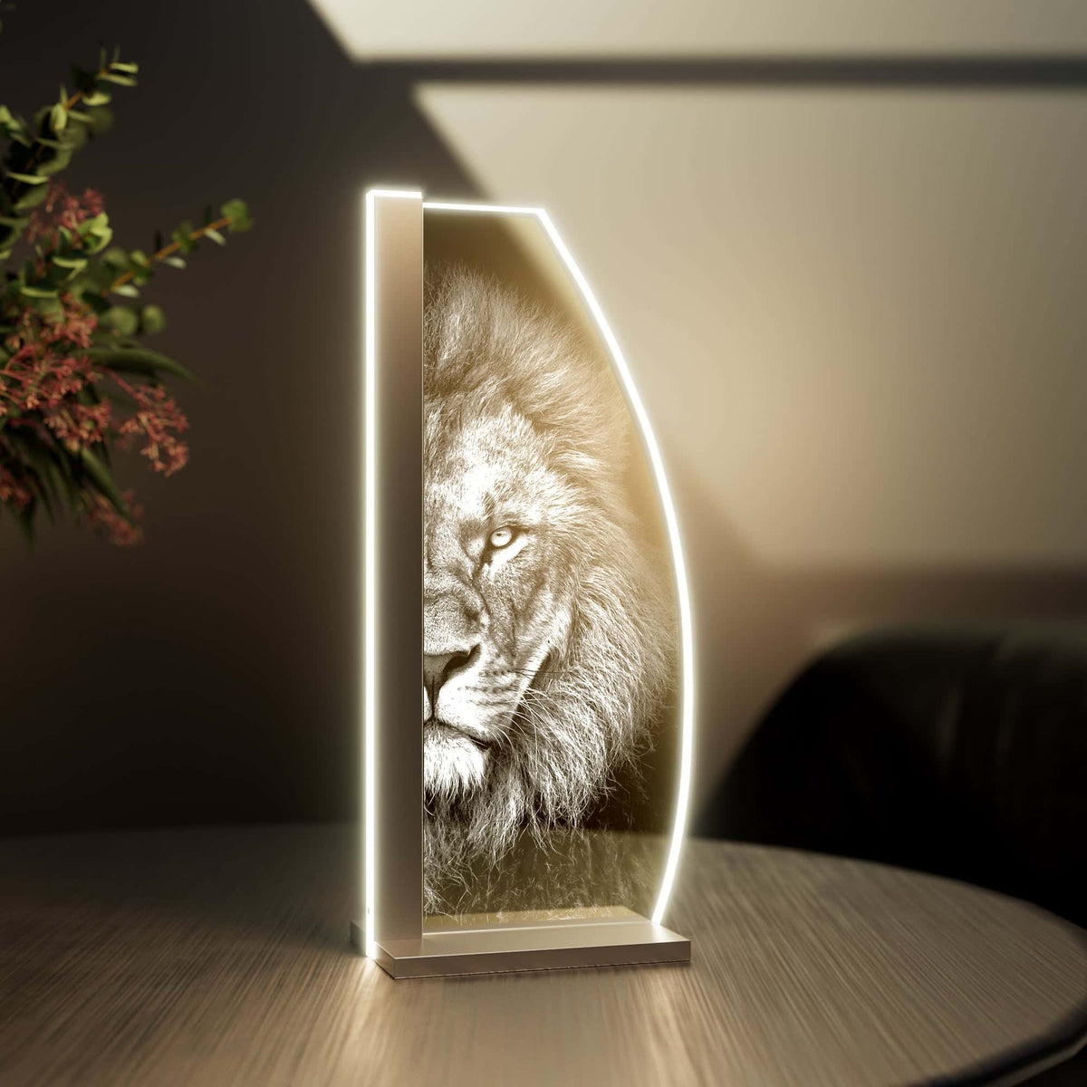 Tischleuchte Face the Lion by LUVERRE, dimmbar