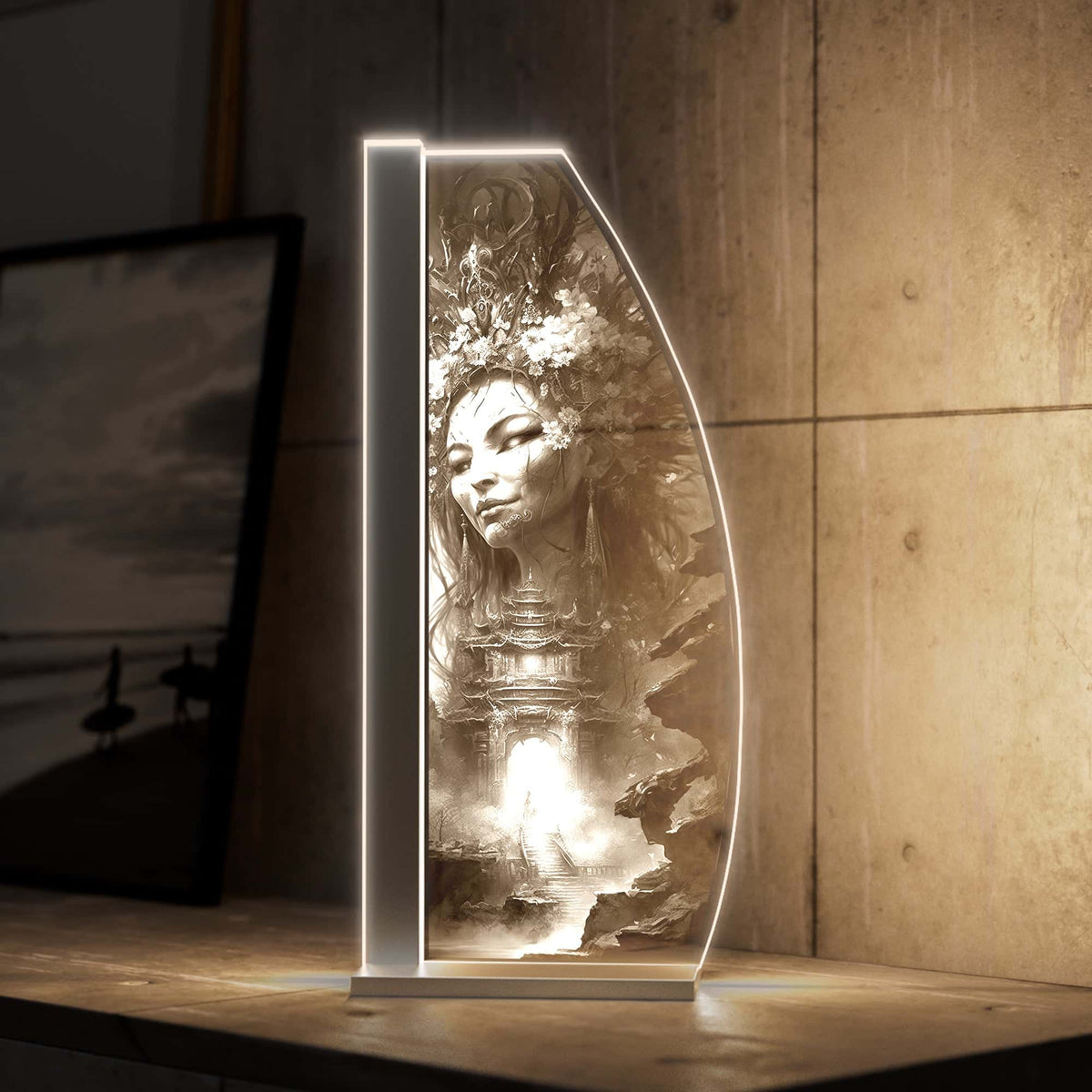 Tischleuchte Flower Warrior by LUVERRE, dimmbar