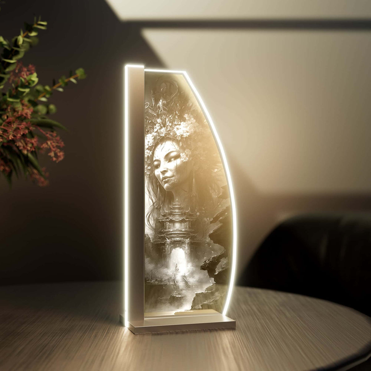 Tischleuchte Flower Warrior by LUVERRE, dimmbar