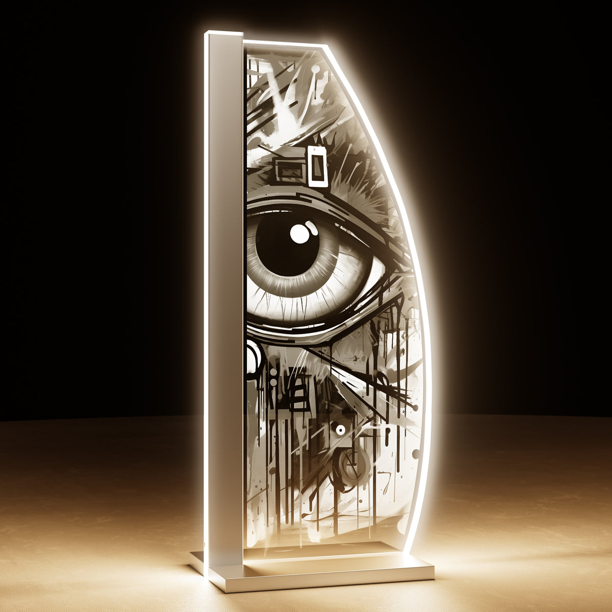Tischleuchte Graffiti Eye by LUVERRE, dimmbar