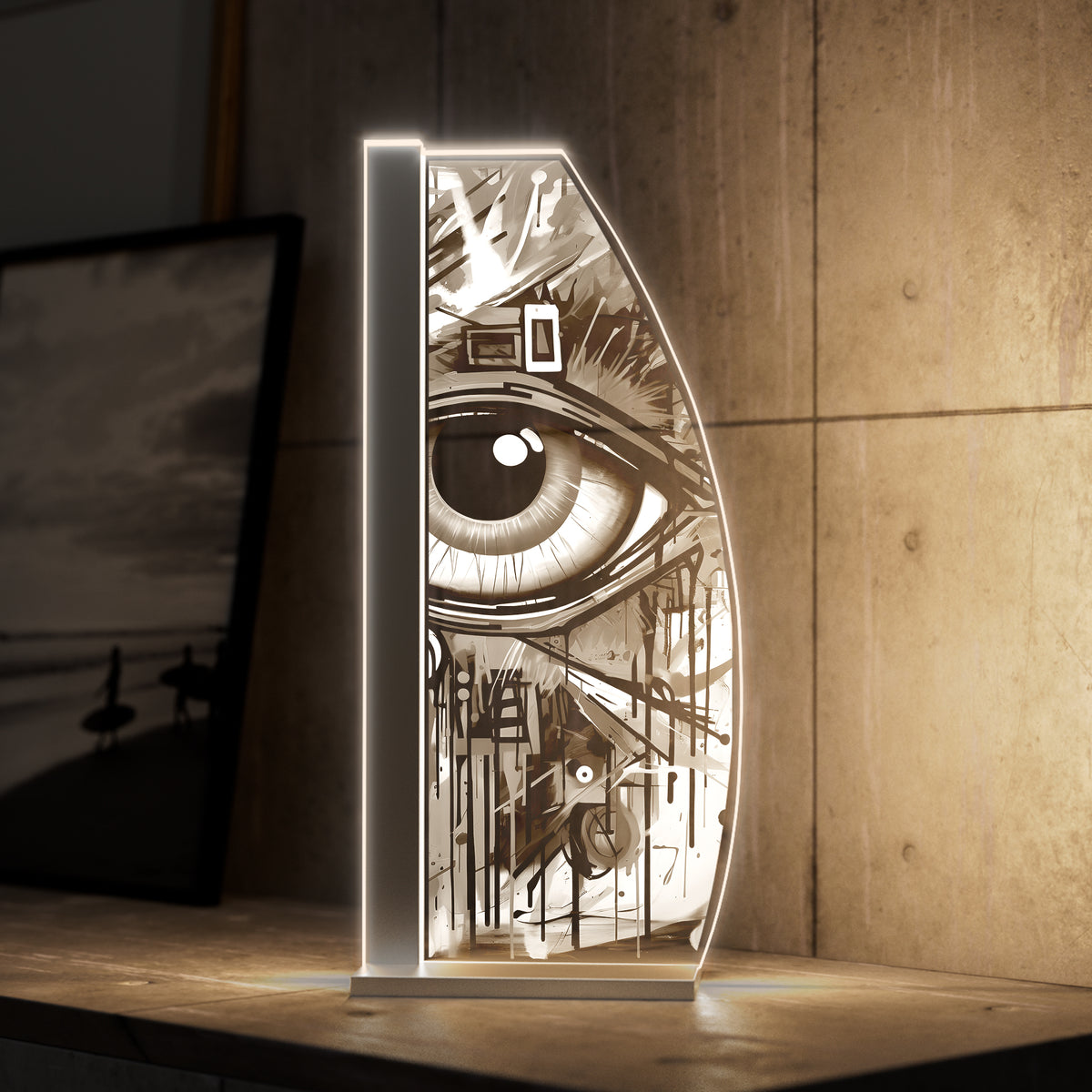 Tischleuchte Graffiti Eye by LUVERRE, dimmbar