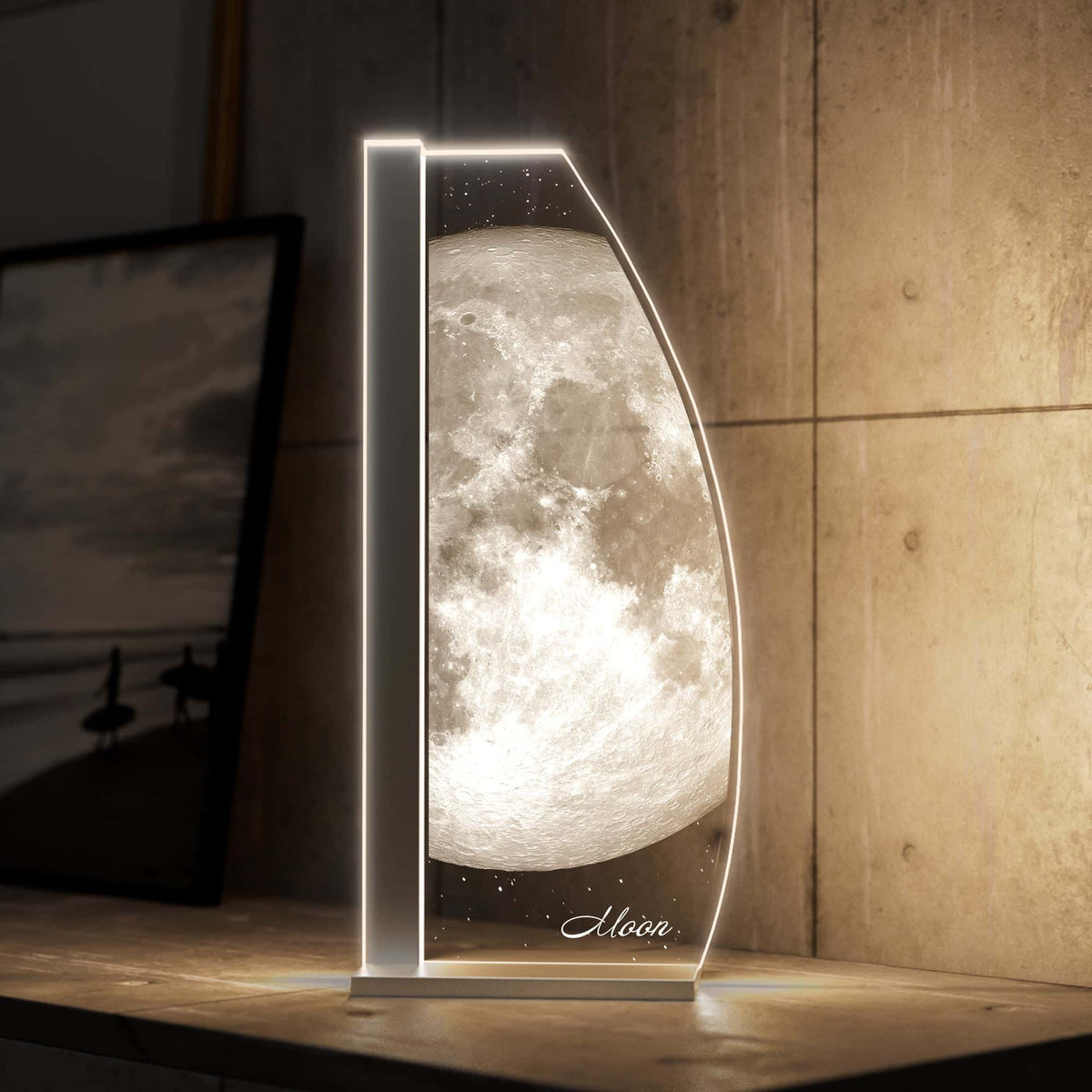 Tischleuchte Mond by LUVERRE, dimmbar