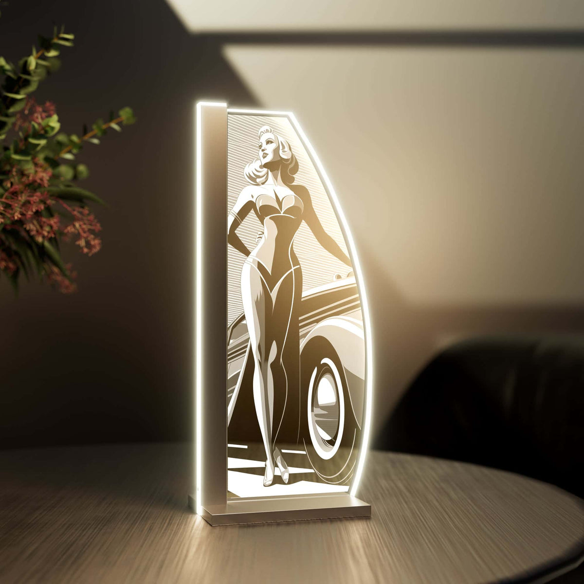 Tischleuchte Retro Style Woman by LUVERRE, dimmbar