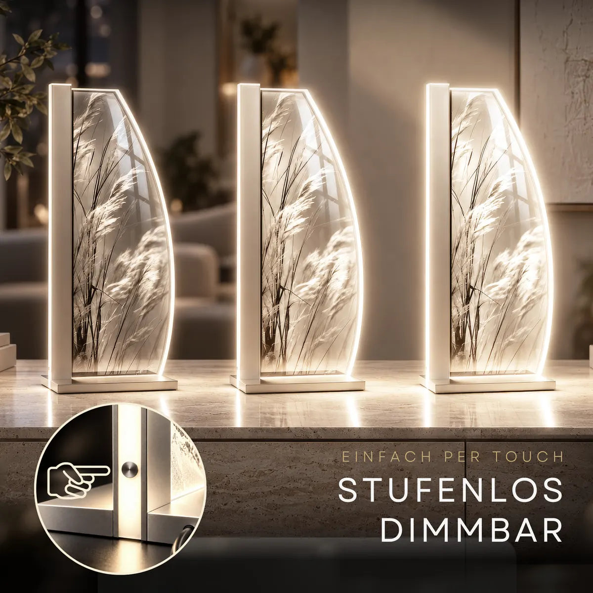 LUVERRE Gräser im Wind: Stufenlos dimmbar